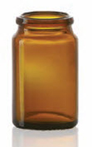 11.5 ml tabletpot, amber, type 3 geblazen glas
