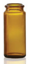 31 ml tabletpot, amber, type 3 geblazen glas