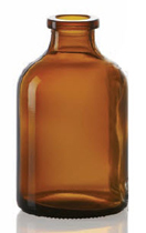 100 ml injectieflacon, amber, type 2 geblazen glas