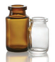 5 ml injectieflacon, helder, type 1 geblazen glas