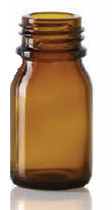10 ml druppelfles, amber, type 3 geblazen glas