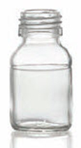 30 ml siroopfles, helder, type 3 geblazen glas